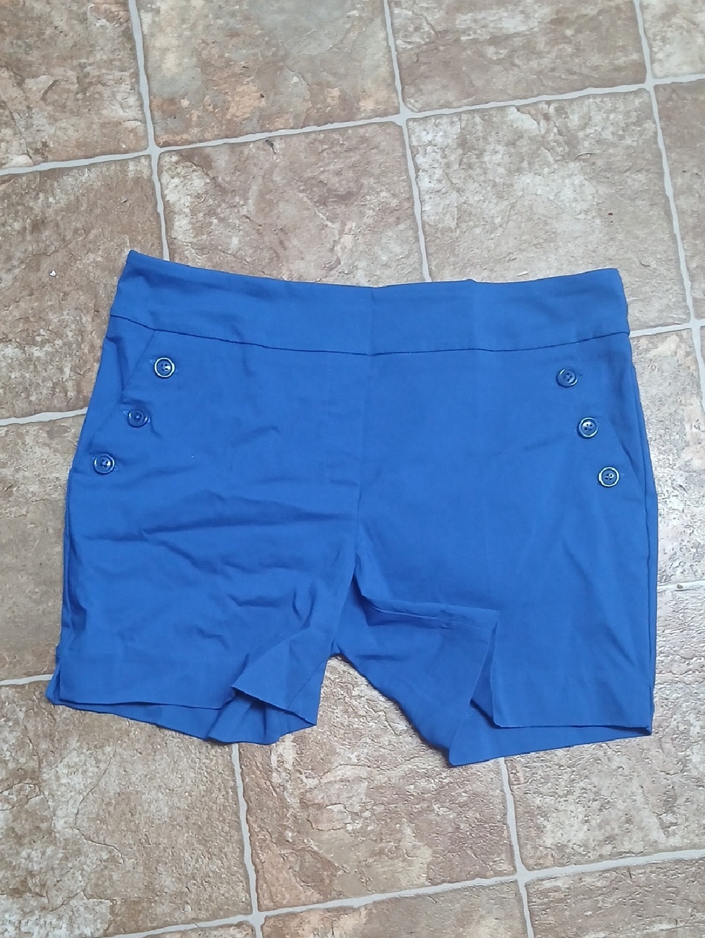 NWT Counterparts Classic High-Waist Blue With Button Pocket Shorts